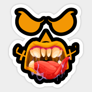 funny mouth and eyes pattern Sticker